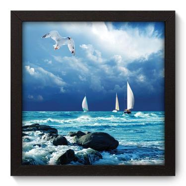 Imagem de Quadro Decorativo - Veleiros - 22cm x 22cm - 015qdpp