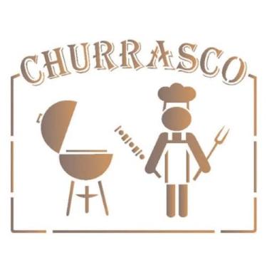 Imagem de Stencil de Acetato para Pintura OPA 15 x 20 cm - 2035 Churrasco