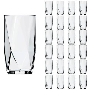 Imagem de kit 24 Copos De Vidro Lond Drink 360ML Topazio Transparente
