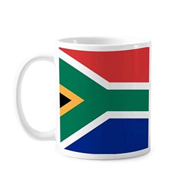 Imagem de Caneca de cerâmica com bandeira nacional da África do Sul país da África cerâmica xícara de café e porcelana
