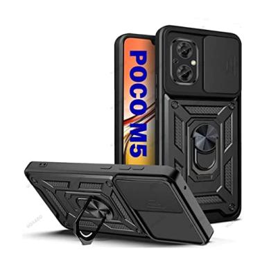 Imagem de Case Capa Capinha Anti Impacto Ring 4 EM 1 Luxo Proteção Camera Xiaomi Poco M5 4G (PRETA)