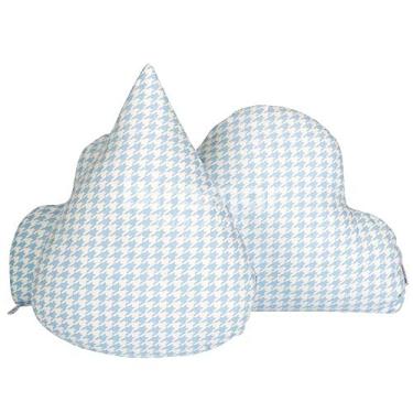 Imagem de Biramar Baby Almofada Gotinha Pied Poule Azul Azul