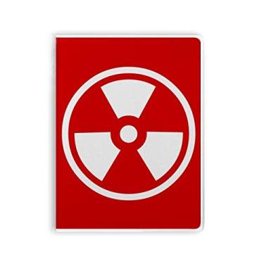 Imagem de Diário de capa macia para caderno de anotações com radiação de ionização quadrada vermelha