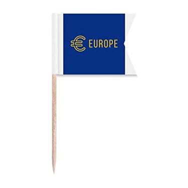 Imagem de Sinalizadores simbólicos para marcação de palitos de dente do mercado europeu, para festas, bolos, alimentos, cheeseplate