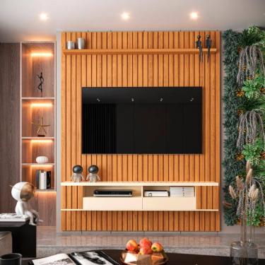 Imagem de Painel Ripado para TV Até 75 Polegadas Intense com Nicho 180cm