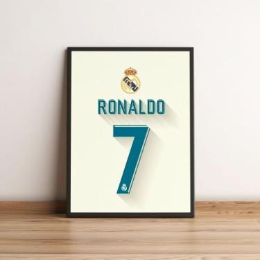 Imagem de Quadro Camiseta 7 Cristiano Ronaldo No Real Madrid 2057 - Loja Do Bata