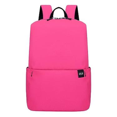 Imagem de Mochila presente colorida pequena mochila masculina e feminina bolsa leve estudante mochila de transporte, rosa, One Size, Mochilas Tote