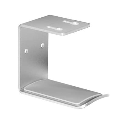 Imagem de GRFIT Suporte para fones de ouvido de alumínio, suporte para fone de ouvido (preto, prata e vermelho) com fita adesiva forte e parafusos para fone de ouvido (cor: prata)