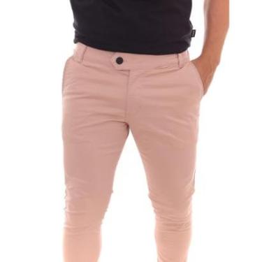 Imagem de Calça Masculina Social Alfaiataria Skinny Sarja Esporte Fino-Feminino