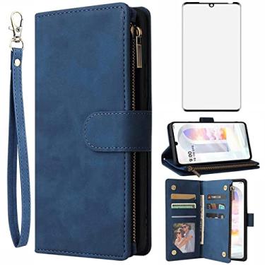Imagem de Asuwish Capa carteira compatível com LG Velvet 5G/LGVelvet Verizon G5 UW T-Mobile 2020 e protetor de tela de vidro temperado Flip Cover porta-cartões capas de celular para LM G900UM 4G Tmobile