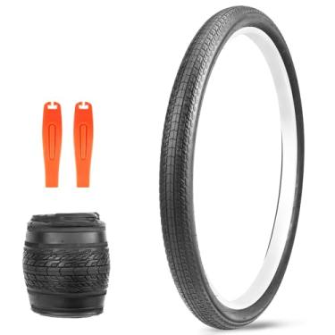 Imagem de BALINGE Pneu de bicicleta de 26 x 1,75 pacote com 26 pneus de bicicleta infantis Moutain pneus de substituição dobráveis para a maioria das bicicletas infantis, pneus BMX de 66 cm, preto - 1 pneu 2