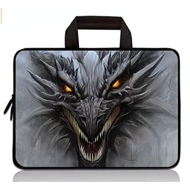 Imagem de HEABPY Capa universal para tablet infantil de 7 a 9 polegadas, bolsa de transporte de neoprene portátil para Apple iPad Mini, Samsung Galaxy Tab, Google, HP, Acer, ASUS (Cool Dragon)