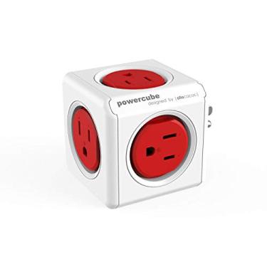 Imagem de Plugue de parede, PowerCube da Allocacoc | Original|, 5 saídas, carregador de celular, proteção contra sobretensão, compacto para viagens, casa e escritório, economia de espaço, certificação ETL