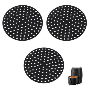 Imagem de  3 Tapetes Redondo Silicone Airfryer Universal Fritadeira - Wincy