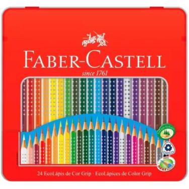 Imagem de Lapis De Cor Com 24 Cores Grip Triangular Faber Castel - Faber Castell