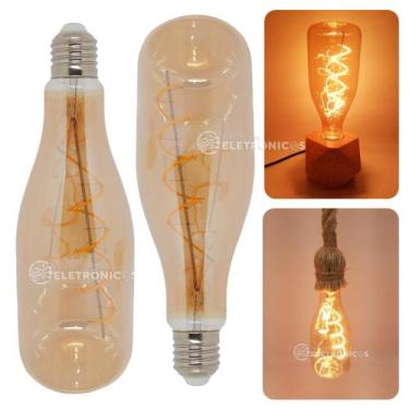 Imagem de Kit 2 Lâmpadas Decorativa Forma De Garrafa Led Estilo Retrô 4w Tempera