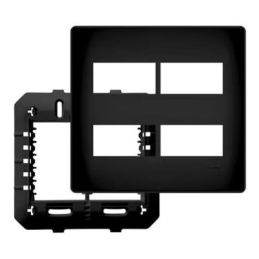 Imagem de Placa 4x4 Preta 04 Módulos Dis. Com Suporte SHP - Fame