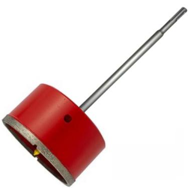 Imagem de Serra Copo Diamantada 70mm Com Haste SDS Perfurar Porcelanato Concreto