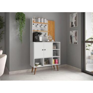 Imagem de Cantinho do Café AUR Estilo Retrô Cor Branco / Cinamomo - PT