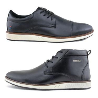 Imagem de Kit 2 Sapatênis Social Masculino & Bota Masculino Half Cab - Bardone, 