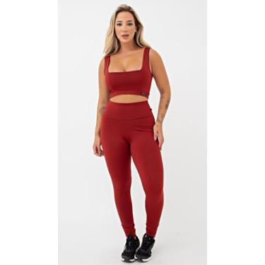 Imagem de Conjunto Academia Feminino Fitness - BELLA CREATIVE, Terracota, G