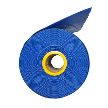 Imagem de Rolo de 5 Metros de Mangueira Flat Azul Achatada 6 Polegadas Irrigação