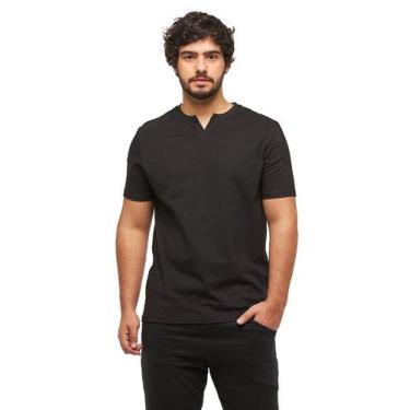 Imagem de Camiseta Basica Gola Portuguesa C3 - Wooks, Preto, GG