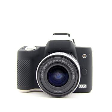 Imagem de Rieibi Capa de silicone para Canon M50 M50 Mark II capa protetora de silicone macio para câmera digital Canon EOS M50 EOS M50 II, preta, capa para câmera