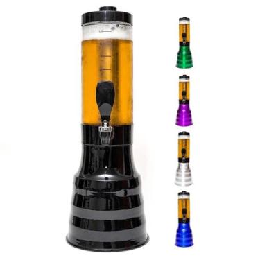 Imagem de Torre De Chopp Beer 2.2L Copo Giratório Com Alça + 3 Tubo Gelante Blin