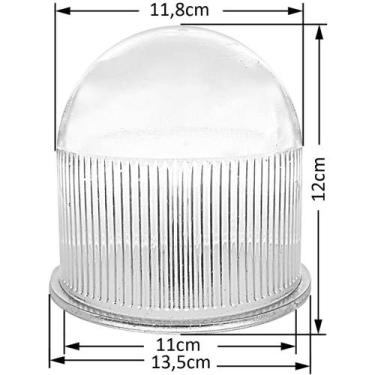 Imagem de Cupula Vidro Dalila Balizador Sinaleiro e Poste de Jardim - CM GLASS -