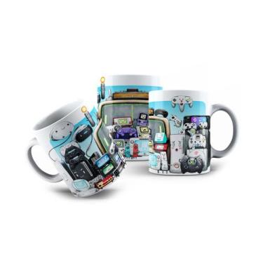 Imagem de Caneca de Porcelana Gamer Consoles Retro Moderno Video Games - LaVince