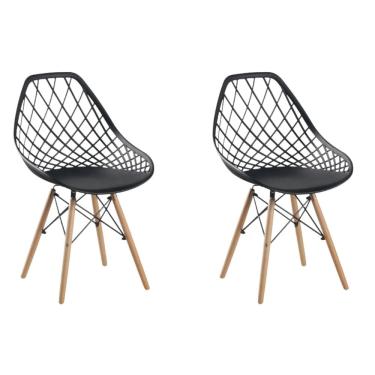 Imagem de Conjunto 2 Cadeiras Clarice Cloe Madeira Preto