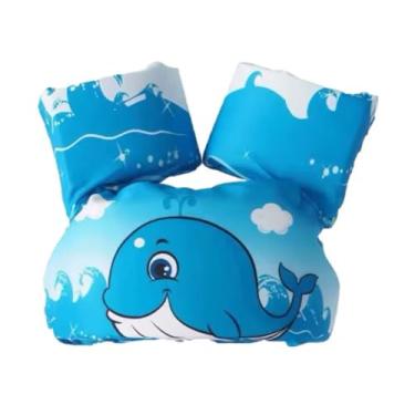 Imagem de Boia Infantil de Braço, Colete Piscina Crianca Infantil Kids Bóia De Braço Não Fura (Azul-Baleia)