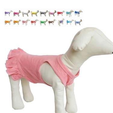 Imagem de Roupas para animais de estimação roupas para cães pequenos, camisetas esportivas de cor branca, camisetas regatas, vestidos, regatas, regatas para cães pequenos, femininos, verão, primavera, animais de estimação, fantasias 100% algodão (GG, rosa lótus)