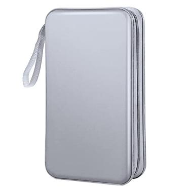 Imagem de Carteira para CD Bivisen, 80 Capacidade DVD VCD Media Blu-ray Capa Carteira Armazenamento Organizador, Prata