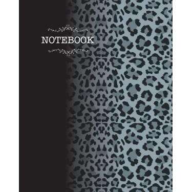 Imagem de Leopard Notebook: Composition Journal for writing, study, work, College Ruled Paper, Gray Leopard Black pattern design