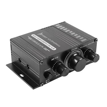 Imagem de Música premium, fácil instalação, várias funções, material, amplificador de potência de áudio veicular com cartão SD USB AUX BT estéreo, material de alumínio, 12 V