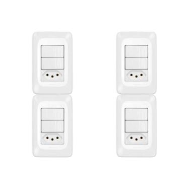 Imagem de Kit C/4 - Pial Conjunto  Pop 4X2 2S+1T 10A Lgx113 - Pial legrand