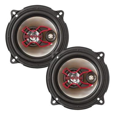Imagem de Kit Bravox 5 Pol Auto Falantes 100w Rms Portas Ford Courier, Preto/Ver