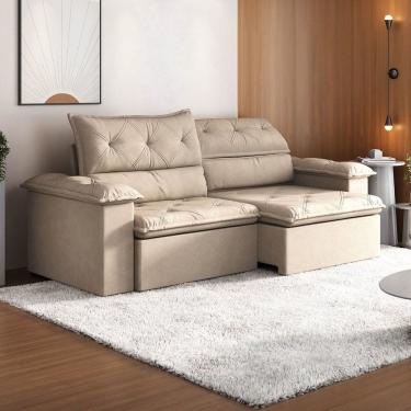 Imagem de Sofá Retrátil e Reclinável 270cm Cupuaçu Cabecasa Madeiramadeira Bege