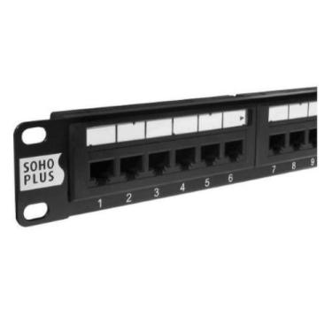 Imagem de Rack Soho Plus Patch Panel 24P - Rj-45 Cat.6E - 1U - 19" (Furukawa)