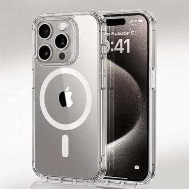 Imagem de Capa Magnetica Capinha Clear Case de Indução Premium Compatível com Mag-Safe para iPhone 16 16 Plus 16 Pro 16 Pro Max (iPhone 16 Pro Max)
