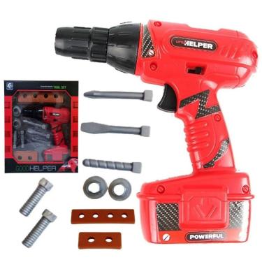 Imagem de Parafusadeira Kit Ferramenta De Brinquedo Para Crianças Infantil vr.