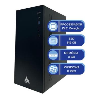 Imagem de Pc Computador MultiPc Intel I5 8ª Geração Memória 8G SSD 512 GB Win11 
