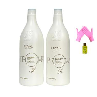 Imagem de kit Promax, Shampoo e Máscara Alisante com Óleo de Argan, 2x1L
