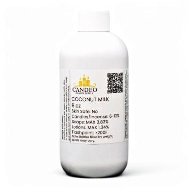 Imagem de Óleo de fragrância de leite de coco (frasco de 236 ml) | fabricação de velas, sabonete, sprays de ambiente, bombas de banho, loção, purificadores de carro, derretimento de cera | Candeo Candle Supply