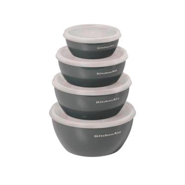 Imagem de Conjunto 4 Tigelas De Preparação Cinza Multiuso Kitchenaid