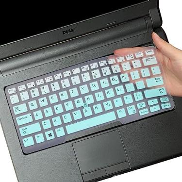 Imagem de Capa de teclado para Dell Latitude 5480 5490 7490 5491 E5490 E5491 E5450 E5470 E7450 E7470 7480 E7480, Dell Latitude 13 14 US - verde menta