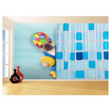 Imagem de Papel De Parede Animal Cão Petshop Banho Tosa 3,5M Anm375 - Você Decor