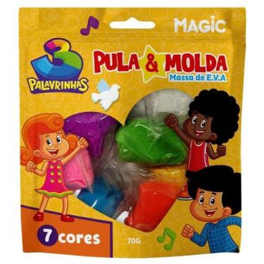 Imagem de Pula & Molda - Massa De E.V.A - 7 Cores - 3 Palavrinhas - Magic Kids